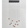 Load image into Gallery viewer, Paopao PZ10 LED Linear Multi Light Pendant - Copper Finish