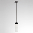 Load image into Gallery viewer, Parallel Glass LED Pendant - Clear Granite/Matte Black