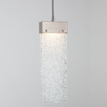 Load image into Gallery viewer, Parallel Glass LED Pendant - Clear Rime/Metallic Beige Silver