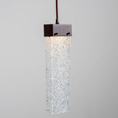 Load image into Gallery viewer, Parallel Glass LED Pendant - Clear Rime/Flat Bronze