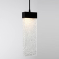 Load image into Gallery viewer, Parallel Glass LED Pendant - Clear Rime/Matte Black