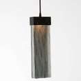 Load image into Gallery viewer, Parallel Glass LED Pendant - Smoke Granite/Matte Black