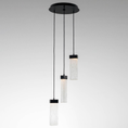 Load image into Gallery viewer, Parallel Glass Round LED Multipoint Pendant 3 Light - CG/MB