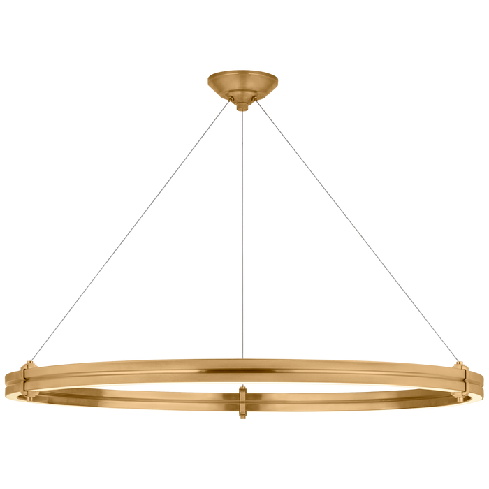 Paxton 40" Ring Chandelier - Natural Brass Finish