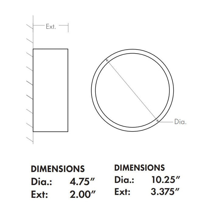 Peepers Ceiling / Wall Light Fixture - Diagram