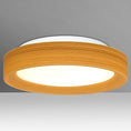 Load image into Gallery viewer, Pella 13" LED Flushmount Ceiling Light Oak/Opal Matte