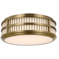 Load image into Gallery viewer, Perren Medium Flush Mount - Natural Brass Finish