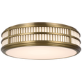 Load image into Gallery viewer, Perren Large Flush Mount - Natural Brass Finish