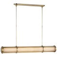 Load image into Gallery viewer, Perren Large Linear Chandelier - Natural Brass Finish