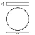 Load image into Gallery viewer, Pi 16 Inch LED Flush Mount - Diagram