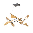 Load image into Gallery viewer, Plume LED Pendant - Black/Soft Gold Finish