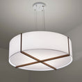 Load image into Gallery viewer, Plura 36" Pendant Light - Frosted / Oiled Walnut