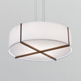 Load image into Gallery viewer, Plura 36" Pendant Light - Frosted / Oiled Walnut