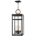 Load image into Gallery viewer, Porter Large Outdoor Pendant - Black/Burnished Bronze Finish