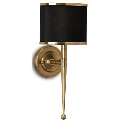 Primo Wall Sconce - Brass/Black Shade