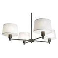 Load image into Gallery viewer, Real Simple 4-Light Chandelier - Gunmetal w/ Snowflake Fabric Shades