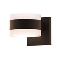Load image into Gallery viewer, Reals Cylinder Outdoor Wall Sconce - Textured Bronze / White Cylinder / Up & Down Light