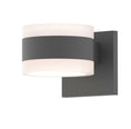Load image into Gallery viewer, Reals Cylinder Outdoor Wall Sconce - Textured Gray / White Cylinder / Up & Down Light