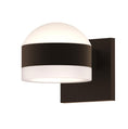 Load image into Gallery viewer, Reals Dome/Cylinder Outdoor Wall Sconce - Textured Bronze / White Cylinder / Up & Down Light