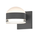 Load image into Gallery viewer, Reals Dome/Cylinder Outdoor Wall Sconce - Textured Gray / Clear Cylinder / Up & Down Light