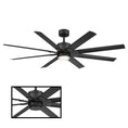 Load image into Gallery viewer, Renegade 66" LED Smart Ceiling Fan - Matte Black Finish