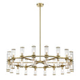 Load image into Gallery viewer, Revolve 48" Double Chandelier - Vintage Brass Finish