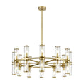 Load image into Gallery viewer, Revolve 33" Double Chandelier - Vintage Brass Finish