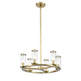 Load image into Gallery viewer, Revolve 17" Chandelier - Natural Brass Finish