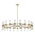 Load image into Gallery viewer, Revolve 61" Double Chandelier - Vintage Brass Finish