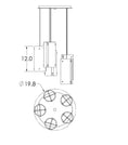 Load image into Gallery viewer, Rimelight Multipoint Pendant Light - Diagram