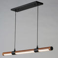 Load image into Gallery viewer, Rollo LED Linear Pendant - Antique Pecan/Black Finish