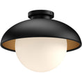 Load image into Gallery viewer, Rubio Small Semi Flush Mount - Matte Black Finish