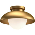 Load image into Gallery viewer, Rubio Large Semi Flush Mount - Aged Gold Finish