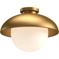 Load image into Gallery viewer, Rubio Small Semi Flush Mount - Aged Gold Finish