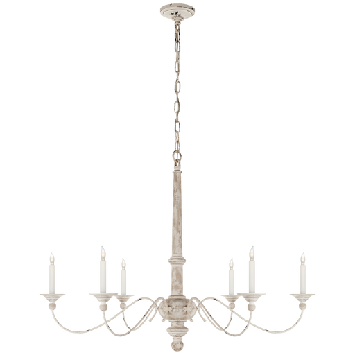 Country Large Chandelier - Belgian White Finish