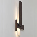 Load image into Gallery viewer, Sedo LED Sconce - Dark Stained Walnut Finish