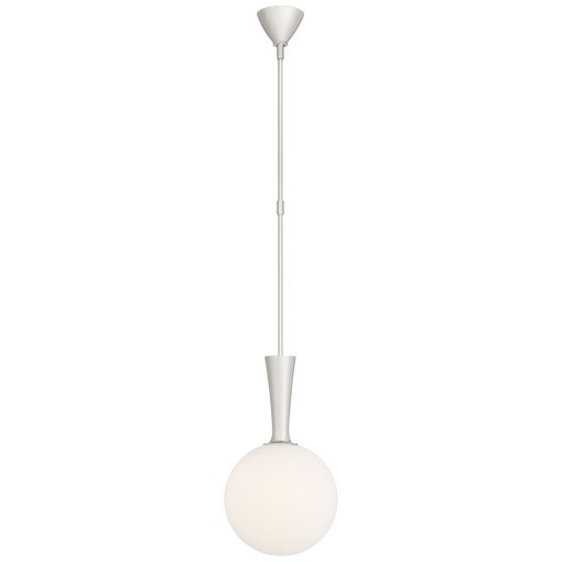 Sesia Small Globe Pendant - Polished Nickel Finish
