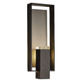Load image into Gallery viewer, Shadow Box Large Outdoor Wall Sconce - Black/Burnished Steel (Backplate)