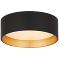 Load image into Gallery viewer, Shaw 5" Solitaire Flush Mount - Matte Black/Gild Finish