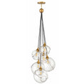 Load image into Gallery viewer, Skye 6-Light Cluster Chandelier - Heritage Brass Finish