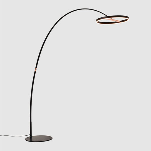 Sol LED Mega Floor Lamp - Matte Black/Copper Finish