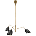 Load image into Gallery viewer, Sommerard Medium Triple-Arm Chandelier - Black