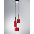 Load image into Gallery viewer, Spillray 3 Light LED Cluster Pendant - Red Glass