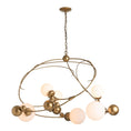 Load image into Gallery viewer, Sprig Circular Pendant - Gold Finish Opal Glass