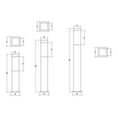 Load image into Gallery viewer, Square Column Outdoor LED Bollard - Diagram
