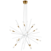 Stellar Large Chandelier - White / Antique Brass