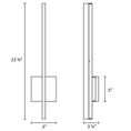 Load image into Gallery viewer, Stiletto 24" LED Bath Bar - Diagram