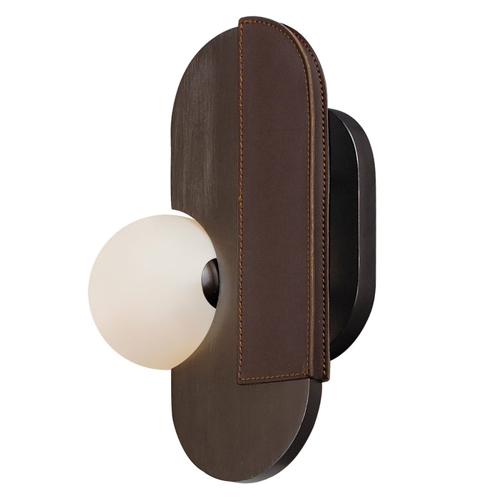 Stitched Side Light Wall Sconce - Brushed Bronze Finish