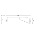 Load image into Gallery viewer, Stylus LED Swing Arm Light - Diagram