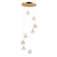 Load image into Gallery viewer, Swank LED 8-Light Pendant - Natural Aged Brass